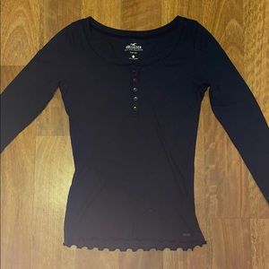 long sleeve ribbed slim tee
